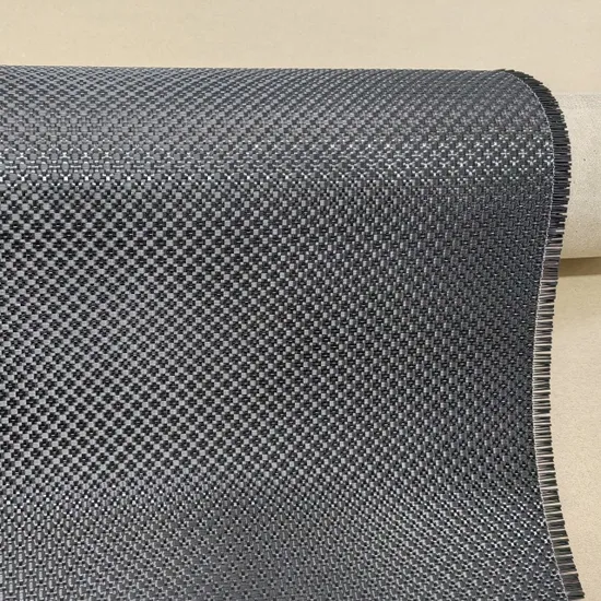 Rouleau de tissu hybride jacquard en fibre de carbone métallisé argent 250 g/m² pour équipement sportif